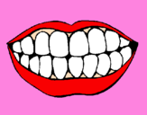 Coloring page Mouth and teeth painted bymayito