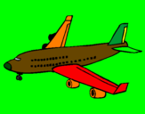 Coloring page Passenger plane painted bym]yhh;msadetugmxstru