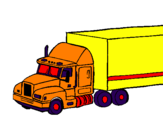 Coloring page Truck trailer painted byijhgf