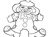 Coloring page Clown with big feet painted byemel