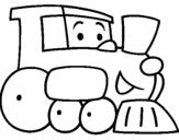 Coloring page Train painted byemel