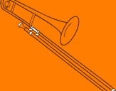 Coloring page Trombone painted byisaque