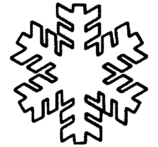 Coloring page Snowflake painted byemel