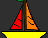 Coloring page Sailing boat painted bym]yhh;msadetugmxstru