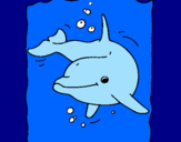 Coloring page Dolphin painted bymariana