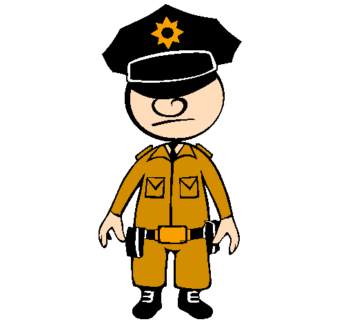 Coloring page Cop painted byteju
