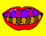 Coloring page Mouth and teeth painted byAriana$