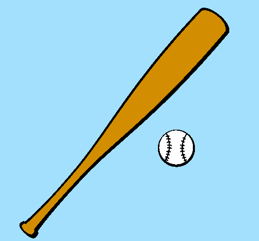 Coloring page Baseball bat and baseball ball painted bymatheus caixeta  borges m
