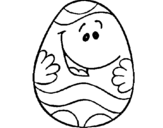 Coloring page Happy Easter egg painted byniamh