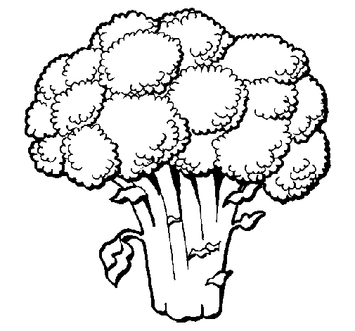 Coloring page Broccoli painted byemel