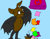 Coloring page Bat recycling painted bybashayer