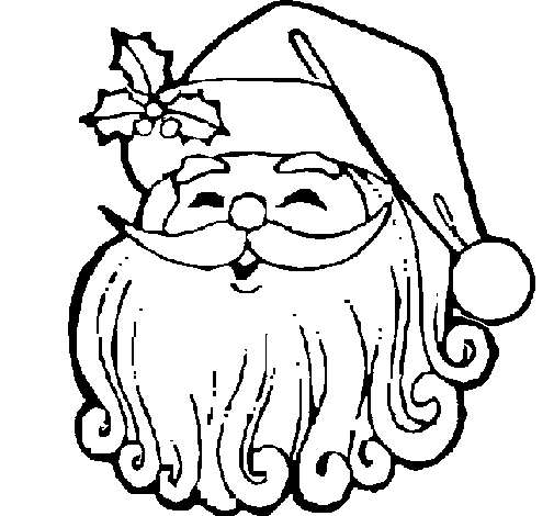 Coloring page Santa Claus face painted byniamh