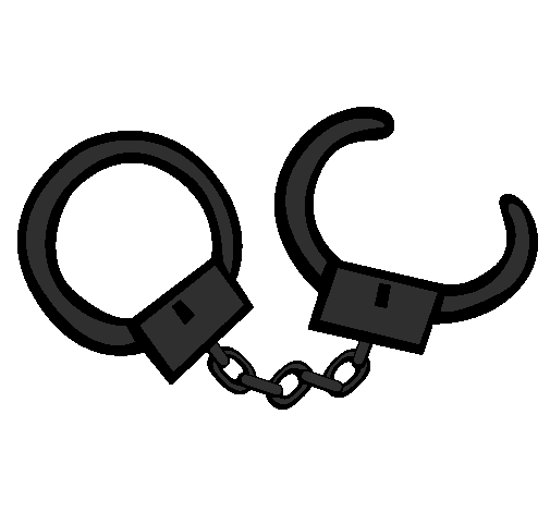 Coloring page Handcuffs painted bysss