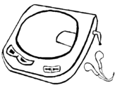 Coloring page Discman painted byCharlotte