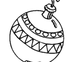 Coloring page Christmas bauble painted byemel