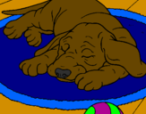 Coloring page Sleeping dog painted bymariana