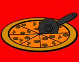 Coloring page Pizza painted byshane sulley