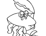 Coloring page Dancing crab painted byemel
