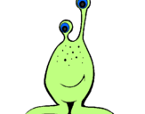 Coloring page Mini alien painted bysajj999999999990000000000