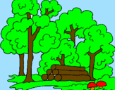Coloring page Forest painted bydavi