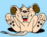 Coloring page Mouse laughing painted bydany