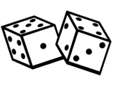 Coloring page Dice painted byxxlettexx
