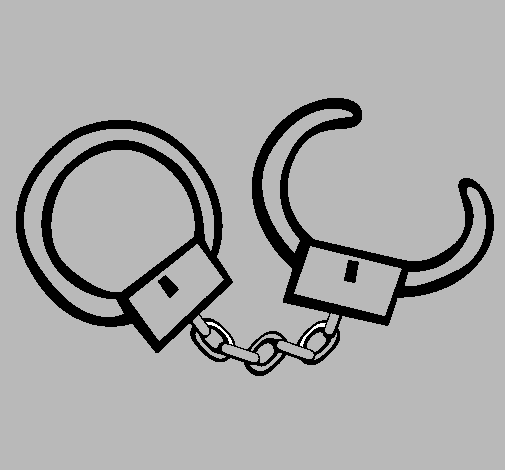 Coloring page Handcuffs painted byzvfsxchgvzczxazxdv