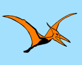Coloring page Pterodactyl painted bydino