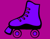 Coloring page Roller skate painted byshawnika