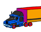 Coloring page Truck trailer painted bydaniel