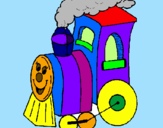 Coloring page Train painted byjean  lukas