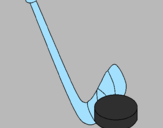 Coloring page Stick and puck painted by                      CAS