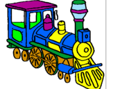 Coloring page Train painted bybilly