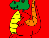 Coloring page Alligator painted byisaque