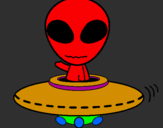 Coloring page Alien painted byJimmy