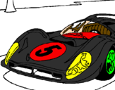 Coloring page Car number 5 painted byo carro