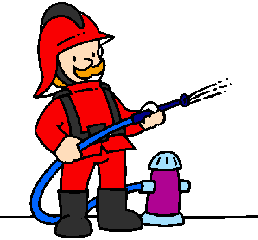 Coloring page Firefighter painted bychristina