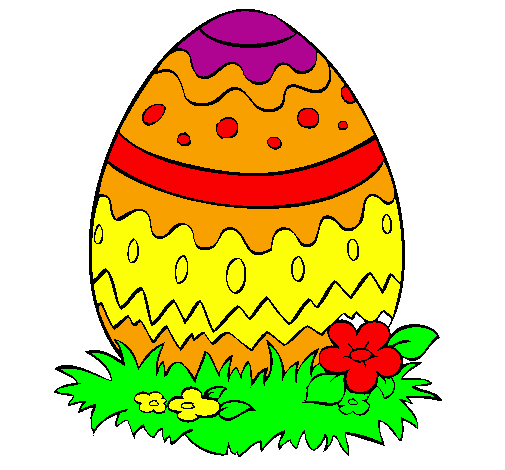 Coloring page Easter egg 2 painted bysamuele