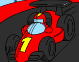 Coloring page Racing car painted bynicolas