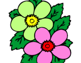 Coloring page Flowers painted byyen2x