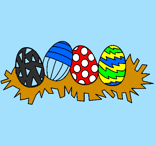 Coloring page Easter eggs III painted byLAYLAH  MARITNEZ