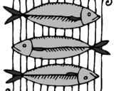 Coloring page Fish painted bypeces