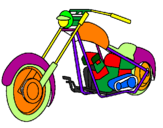 Coloring page Motorbike painted bybilly