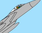 Coloring page Fighter Aircraft painted byShando
