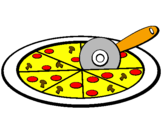 Coloring page Pizza painted bypizza