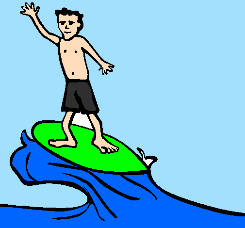 Coloring page Surf painted bytodo poderoso tiâo