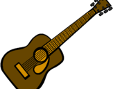 Coloring page Spanish guitar II painted bycarmen