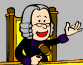 Coloring page Judge painted byCourt