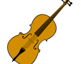 Coloring page Violin painted bycarmen