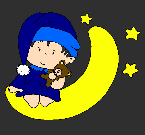 Coloring page Baby painted byLuna Azul